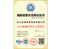 浙江潔馳誠(chéng)信經(jīng)營(yíng)示范單位證書(shū)